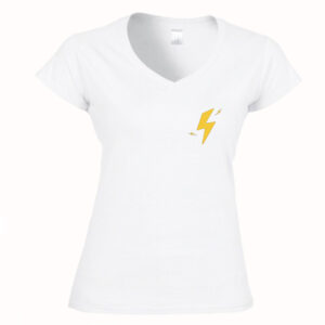 t-shirt donna V radio elettrica thunder