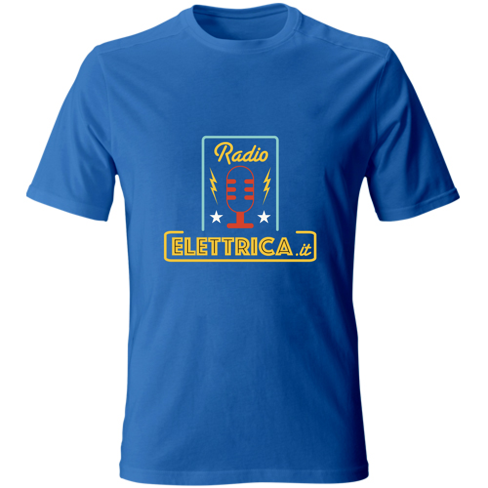 T-Shirt Io ascolto Radio Elettrica (fronte : retro) blu navy (unisex)