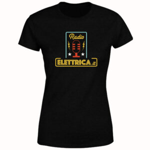 t-shirt donna radio elettrica microphone