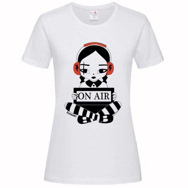 t-shirt donna radio elettrica on air by disturbiart