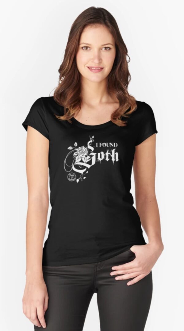I Found Goth Fitted Scoop T-Shirt (Loopyful Design X Radio Elettrica)